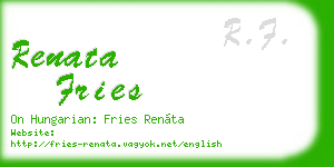 renata fries business card